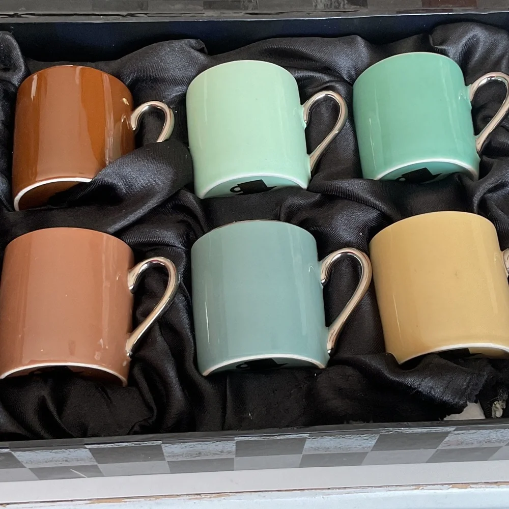 Saks Fifth Avenue Multicolor Espresso Mug Set. NWT - Picture 2 of 10